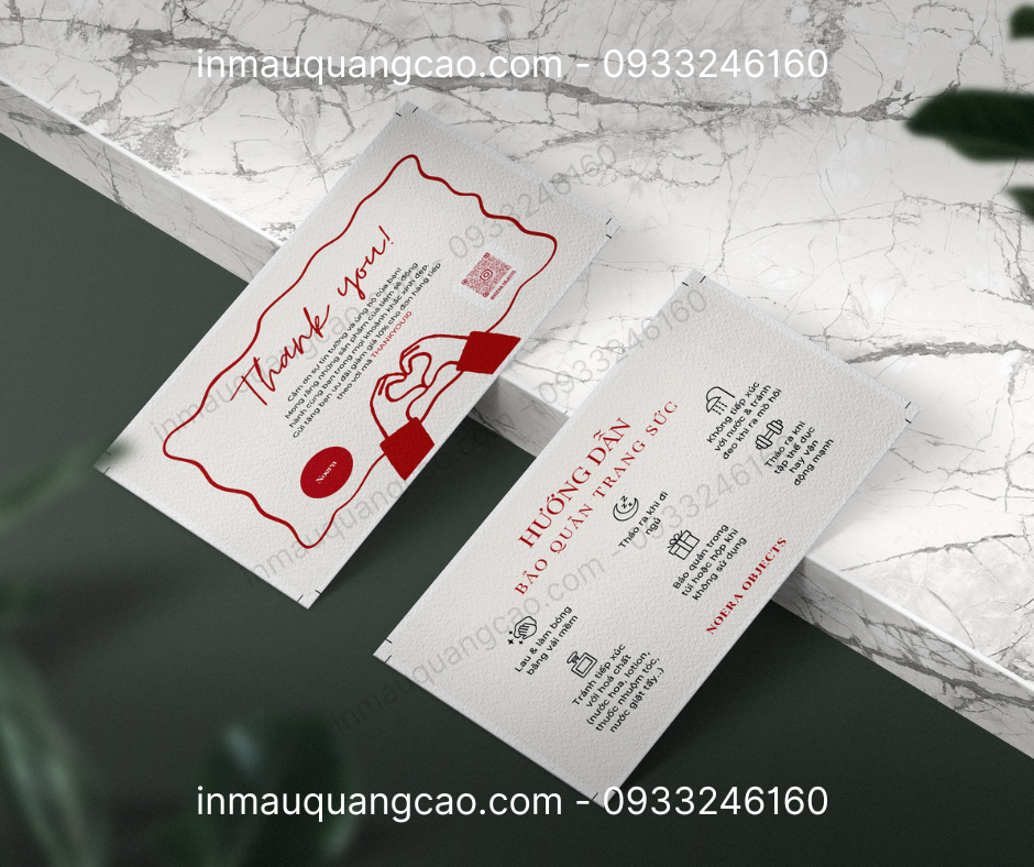 Mẫu name card cảm cho shop - in name card Bình Dương TPHCM